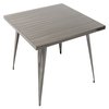 Lumisource Austin Dining Table in Brushed Silver DT-TW-AU3232 SV